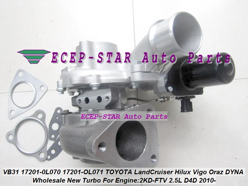 

Турбо VB31 17201-OL071 17201-0L070 17201-OL070 17201-0L071 для TOYOTA LandCruiser Hilux Vigo Oraz DYNA D4D 2011 2KD 2KD-FTV 2.5L