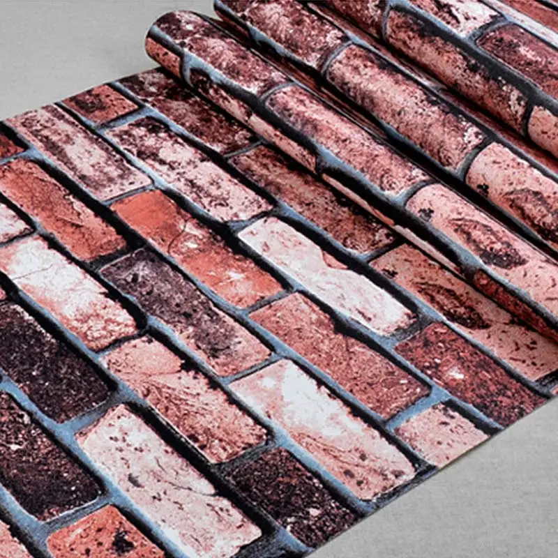 Moderne Vintage Baksteen Steen Kamer Behang Muurschildering 3D Vinyl Waterdicht Reliëf Behang Roll Papel De Parede Home Decor 10M