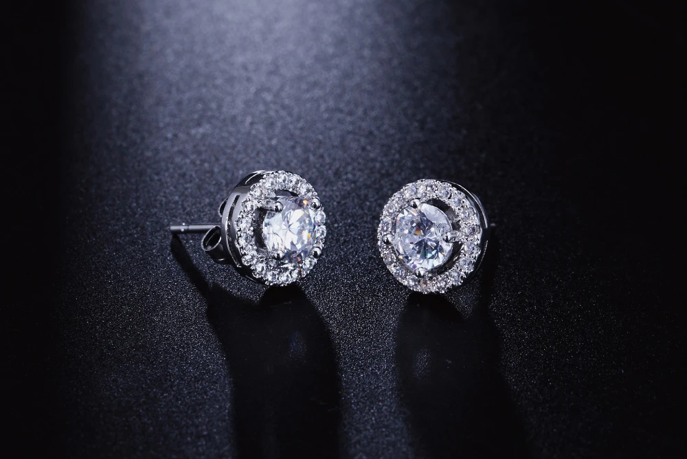 Shiny Ästhetischen Stud Ohrring Für Frauen Neue Jahr Geschenk Piercing Wunderschöne CZ Zirkon frauen Earing Modeschmuck Zubehör E082 – Detail 20