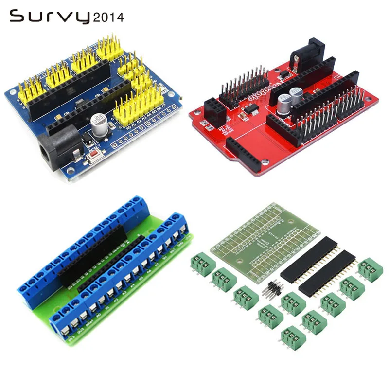 1pcs NANO V3.0 3.0 Controller Terminal Adapter Expansion Board NANO IO Shield Simple Extension Plate For Arduino AVR ATMEGA328P