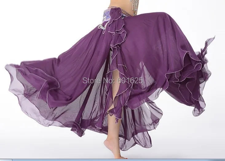 HOT SELLING BELLY DANCE EAR SKIRT SLIT IN BOTH SIDE 11 COLOR IN