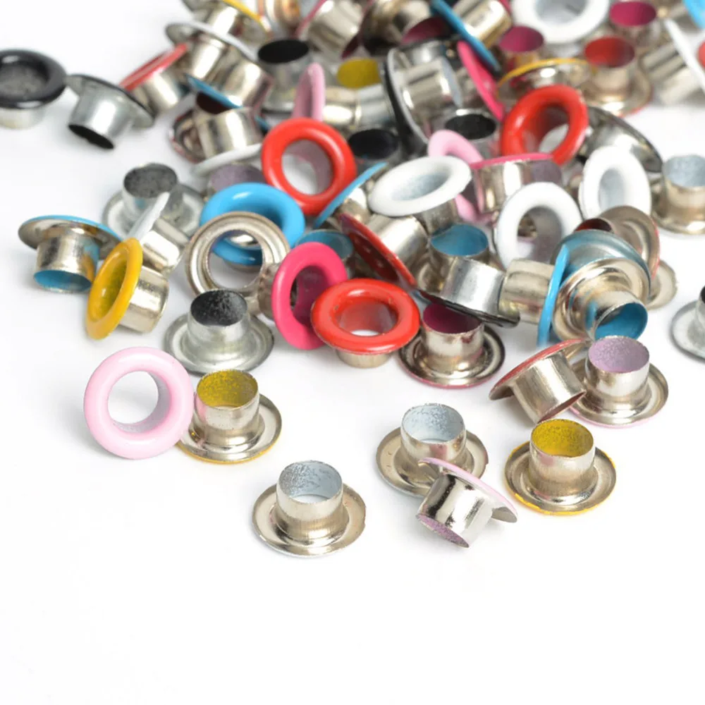 100pcs Scrapbook Eyelet Metal eyelets For Scrapbooking DIY embelishment for homework clothes sewing garment eyelets oeillets