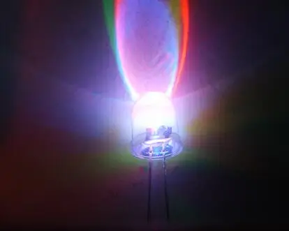 50 sztuk 10MM kolorowe flash F10 Flash na przemian czerwony, zielony i niebieski LED emitowanie światła dioda LED automatyczne migające światło