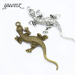 YuenZ 2 pcs  Antique Silver color Metal Lizard Charms Pendants Fit Jewelry Making Necklace Hand made 75*31mm D9244