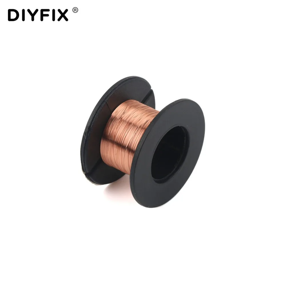 DIYFIX 5 Pcs 0.1mm PCB Link Wire filo di saldatura in rame Jump Line PCB saldatura strumenti di riparazione per iPhone Samsung strumenti di manutenzione