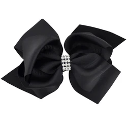 20 colori 6 pollici ragazze di lusso strass Bowknot fermagli per capelli bambini nastro Grosgrain fiocco per capelli forcine copricapo accessori per capelli