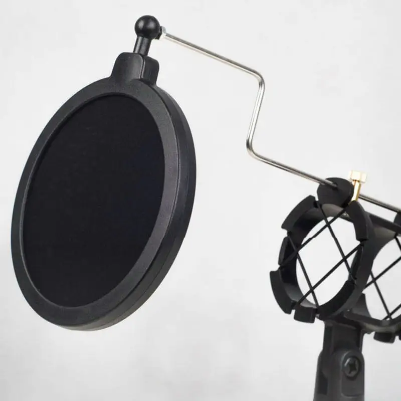 PS-05 Регулируемая студийная конденсаторная подставка с микрофоном, настольный штатив для микрофона, держатель микрофона с крышкой фильтра ветрового стекла