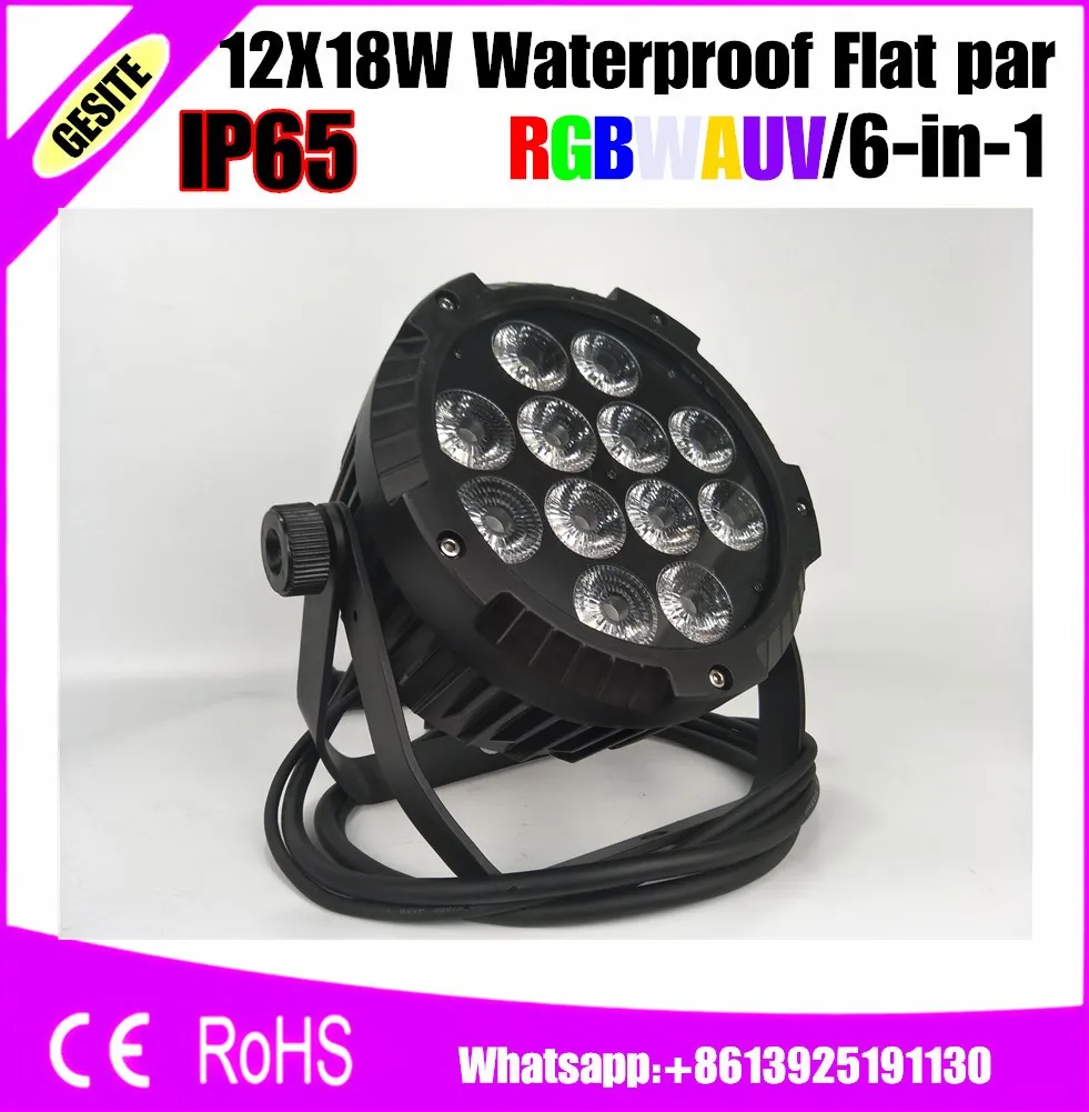 Waterproof IP65 Outdoor RGBWA UV 6in1 Led Par Light 12x18w