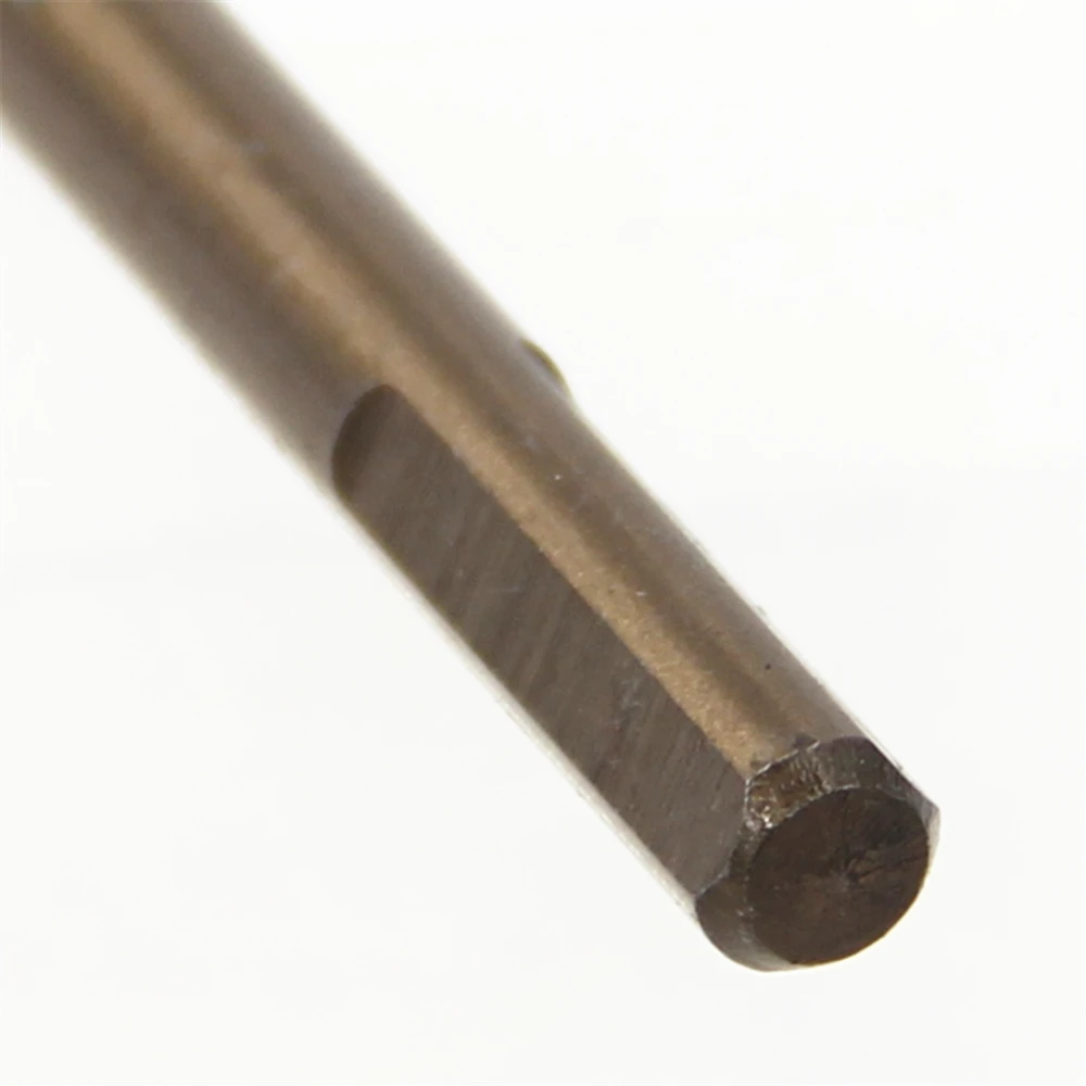 10pcs HSS-Co M35 삼각형 핸들 트위스트 드릴 비트 1/4 인치 6.35mm 맞는 나무 스테인레스 스틸 금속 콘 코어 드릴링 구멍 톱