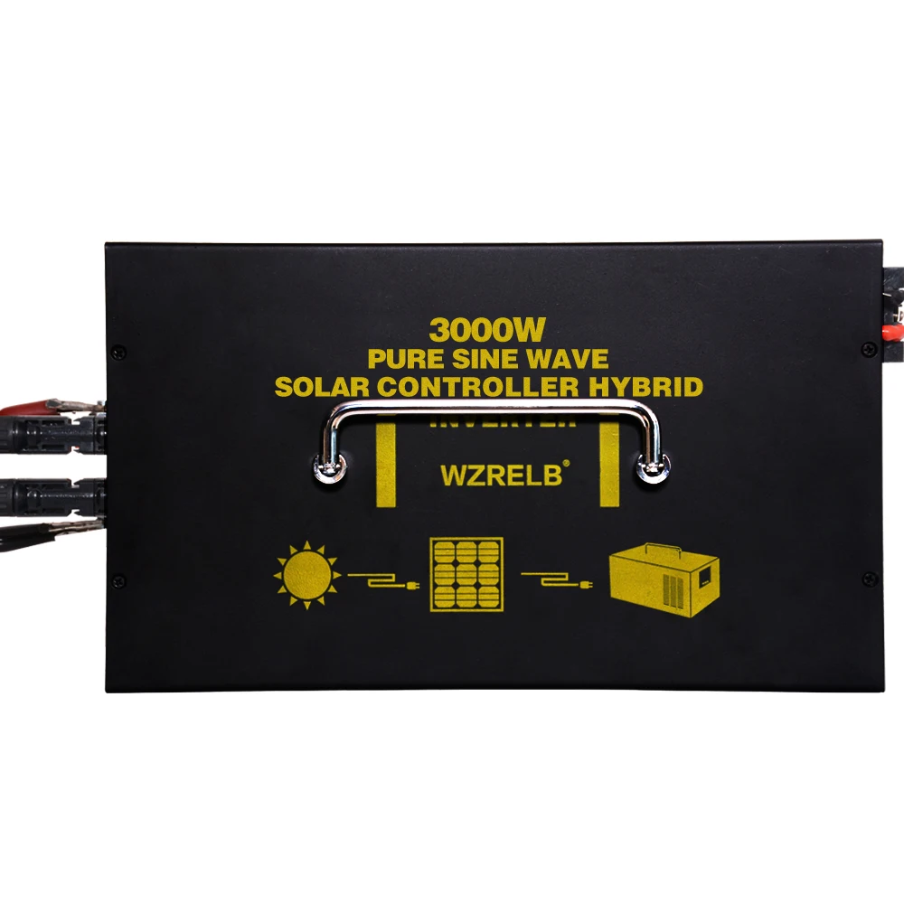 Pure Sine Wave Solar Inverter 3000W 12V/24V/48V DC to 120V/220V/230V/240V DC/AC Converter Hybrid Inverter 30A Charger Controller