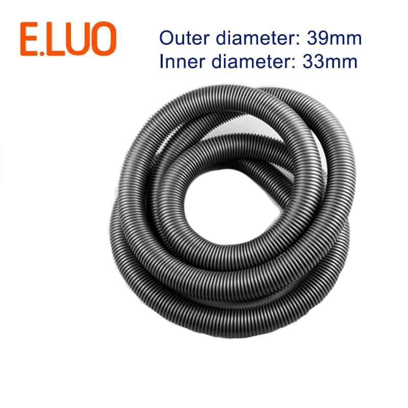 2m Inner Diameter 32mm Outer Diameter 39mm Gray High Temperature Flexible EVA Hose Soft Pipe Vacuum Cleaner Accessories