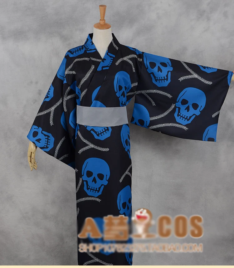 Akabane Karma kimono cosplay costume black kinomo 11