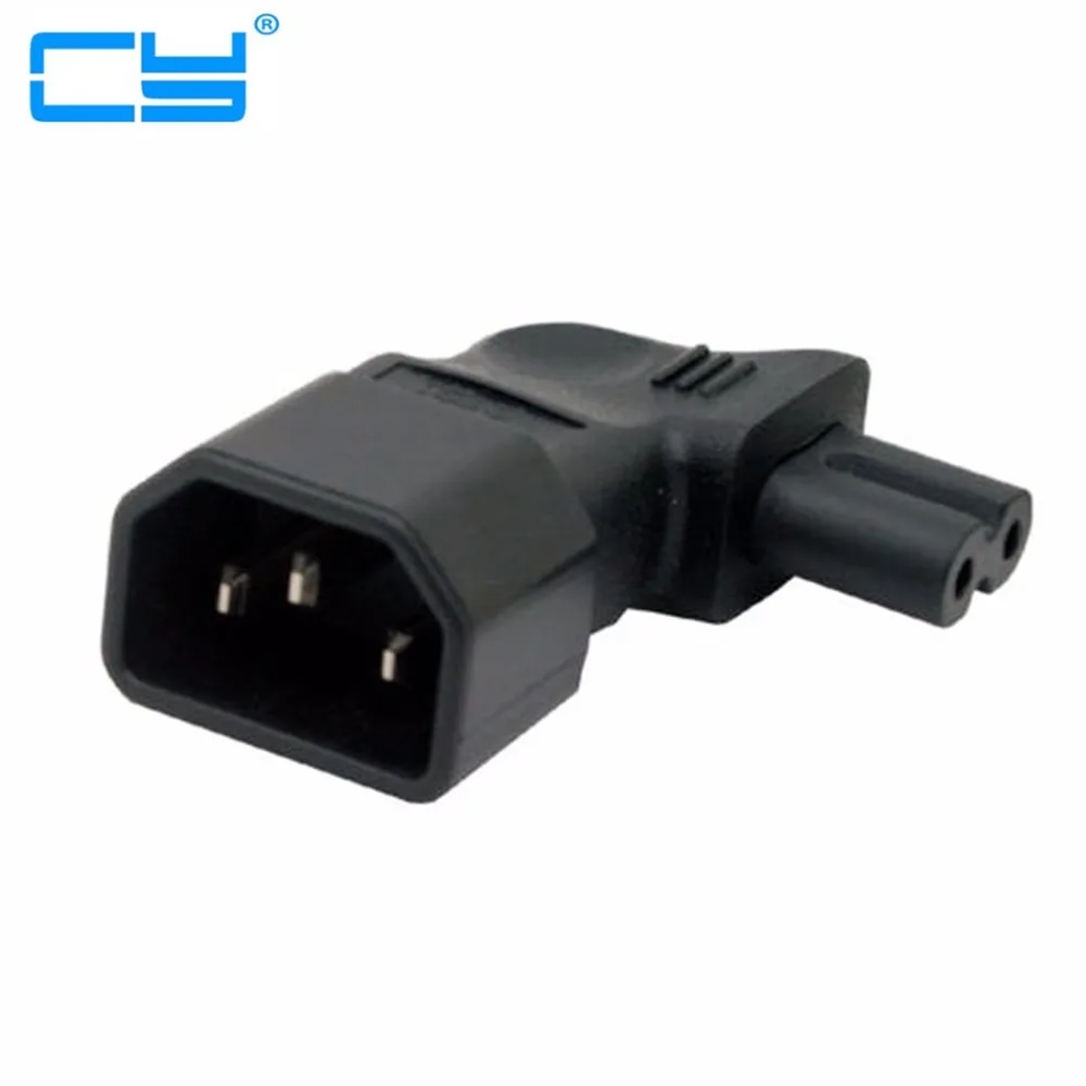 

IEC320 IEC 320 iec C14 connector to C7 90 Degree Left Right Angled Power Male to Female Extension Adapter for Notebook Charger