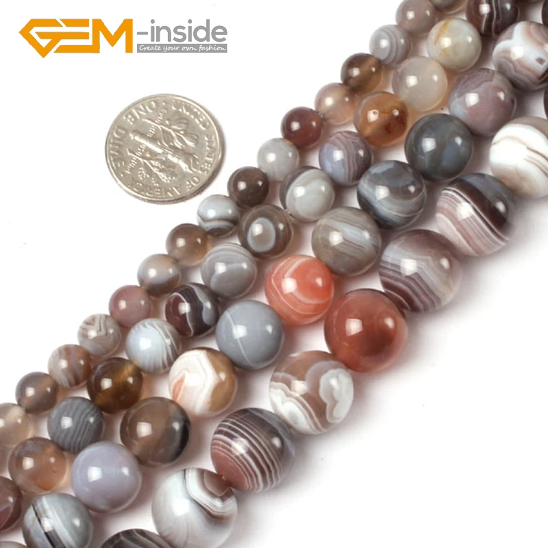 

Natural Botswana Agates Beads Natural Stone Brown Color Beads Loose Bead For Jewelry Making DIY Strand 15 inches DIY