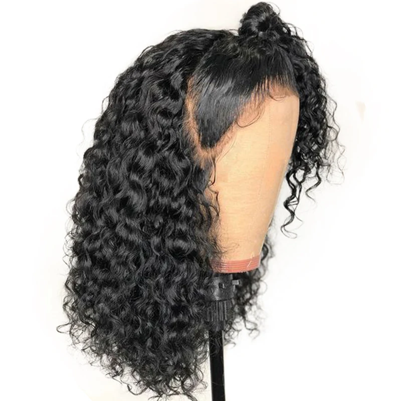 Transparent Lace Wig Curly 13x6 Lace Frontal Wig 180% Density Short Bob Lace Front Human Hair Wigs Swiss Full End Dolago Remy