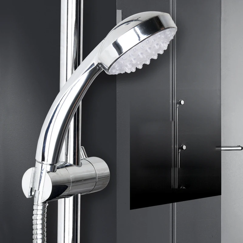 Shower Head LED Rainfall Shower Sprayer Automatically Color-Changing Multiple Sensor Water Saving Showerhead for Bathroom
