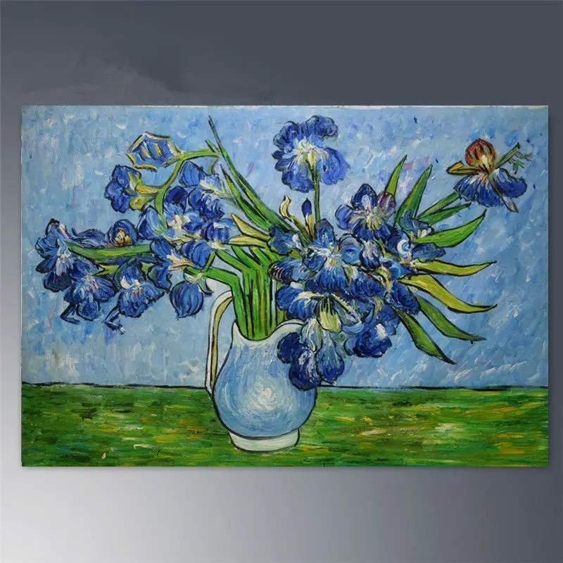 

Hand painted Canvas oil paintings Van Gogh Orchid Flower painting Abstract Modern home decor wall art picture famous painting #1