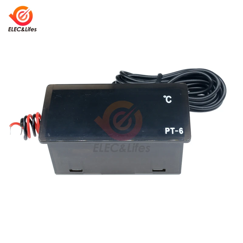 Imagem -06 - Medidor de Temperatura Eletrônico Digital Led Testador Incorporado Termômetro Interno e Externo Medidor com Sonda de Sensor Pt6 ac 220v dc 12v