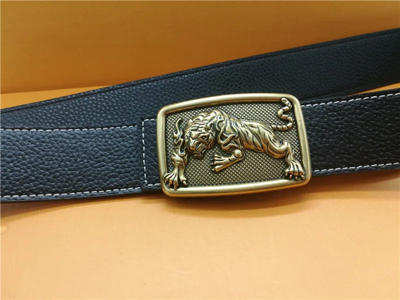 

Designer Belt Men's High Quality Leather Belt Tiger Buckle Logo Men's Luxury Belt Belt Christmas Gift