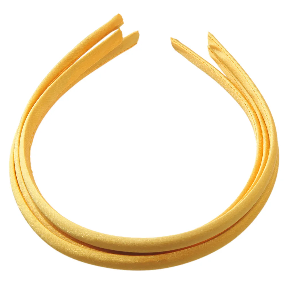 10mm Baby Girls Solid Satin Cover Hairband Kids Children Hard Headband Hair Accessories Headwear 5pcs/lot