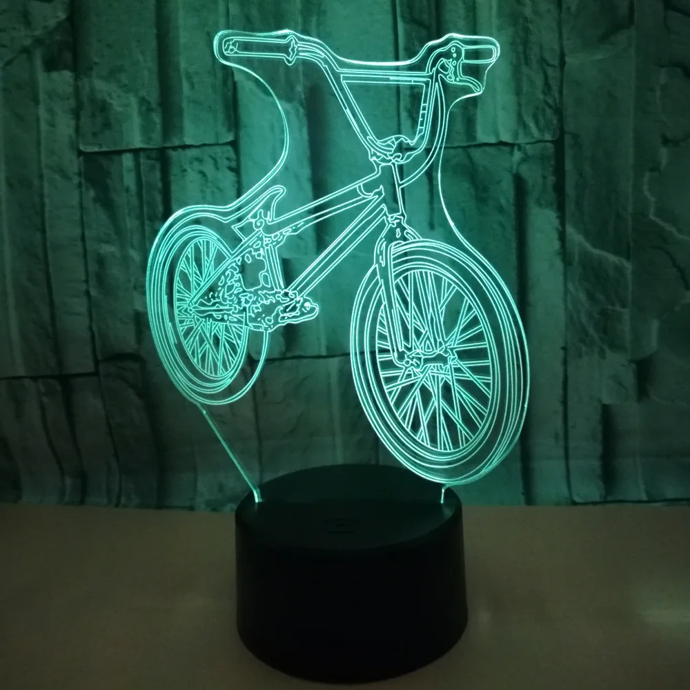 Mountain Bike 3d Nightlight Led Deco Lamps Stereo Table Lamp Illusion Gift 3d Led Table Moderne Desk Lamp