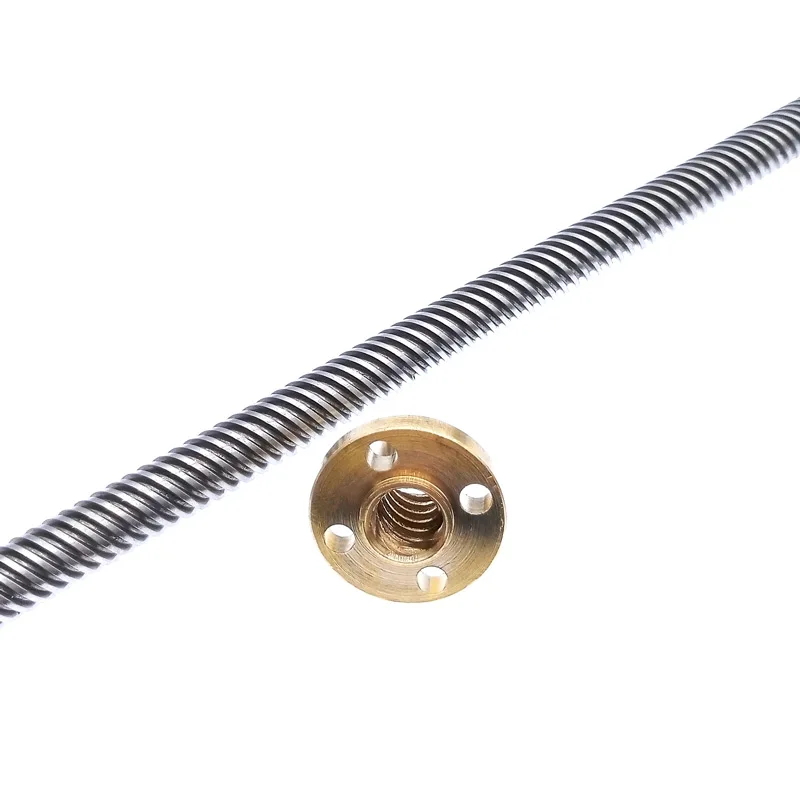 Lead Screw T8 350mm Linear Guide 3D Printers Parts helical pitch 1mm 2mm 4mm 8mm 10mm 12mm 14mm Trapezoidal Screws with nut image 3