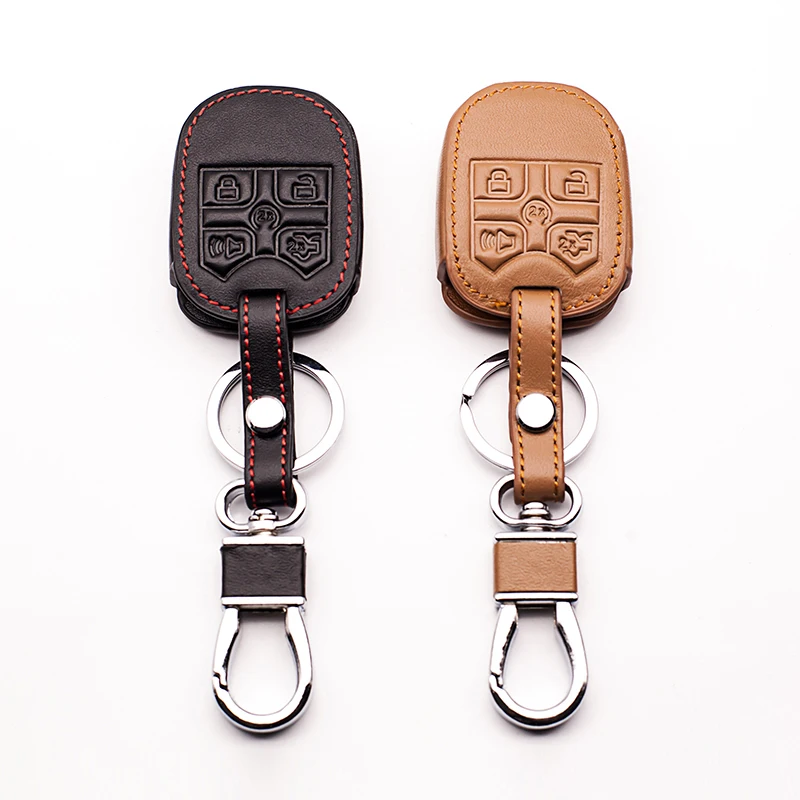 For Ford Explorer 5 Transponder Key L21 High Quality Leather Car Key Style Ring Chain Case Cover car keys accessories key cover