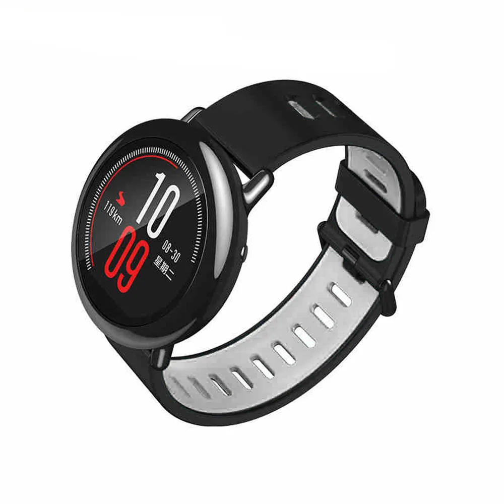 Thay Thế Dây Đeo Đồng Hồ Silicone Vòng Tay Dây Đeo Cổ Tay Cho Xiaomi Huami AMAZFIT Dây 22Cm Watchbands Thể Thao Thông Minh