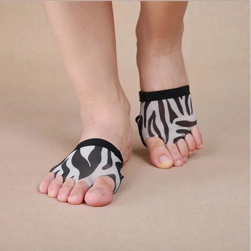 1 Paar Buikdans Voet Thong Toe Pad Dance Accessoires Vrouwen Ballet Flats Buikdans Training Schoenen Zebra Streep