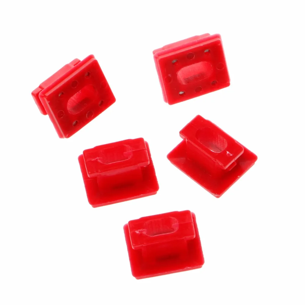 5 Pcs/1 Set Red Car Interior Dashboard Dash Trim Insert Strip Clips Grommet For BMW E46 3 E65 E66 7 X3 E85