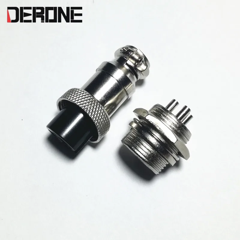 3pin  Plug jack GX16-3 Male Female  Set 16mm Panel Connector amplifier Chassis Sockets Anschlusstecker