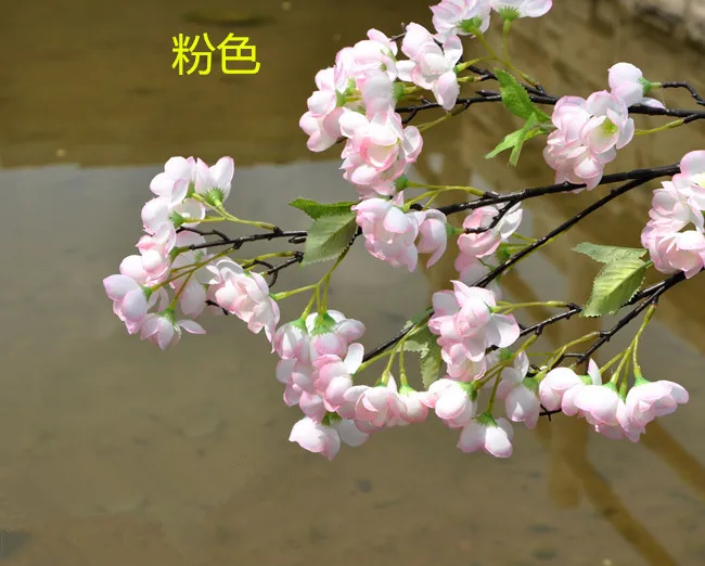 Factory outlets] cherry bud Simulation of flowers Artificial flowers simulation flowers manufacturers opened with wedding housew