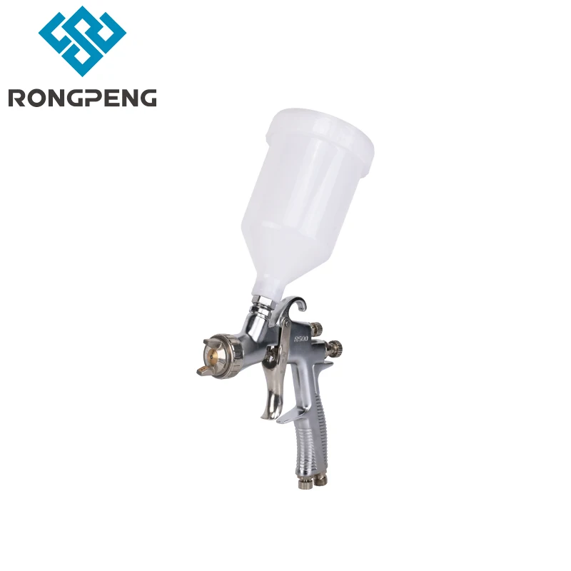 Rongpeng LVLP Air Spray Gun R500 Car Finish Painting tool 1.5mm Nozzle 600cc Cup Gravity feed copper air cap factory wholesale