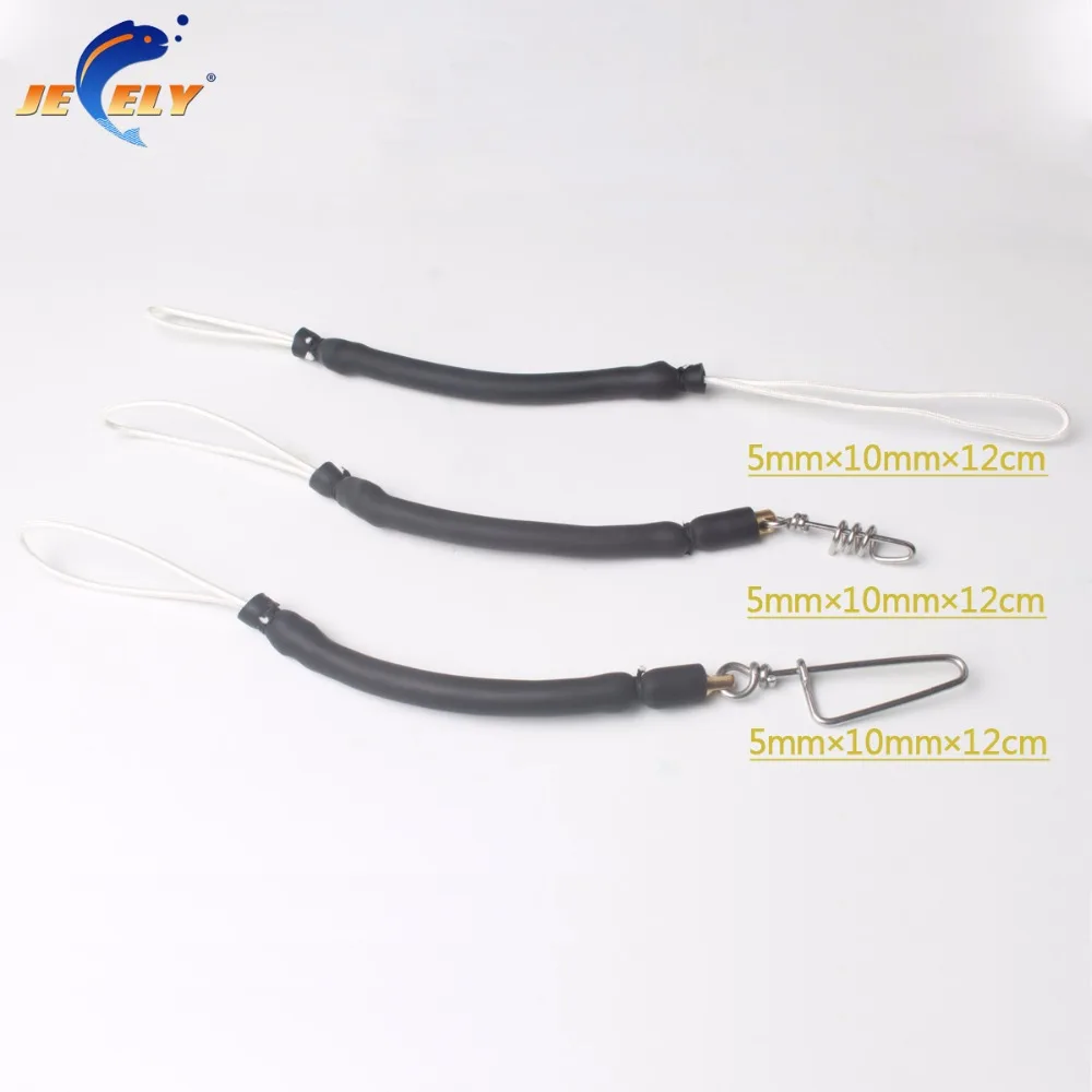 12cm Spearfishing Accessories Super Shockcord Bungee with Spectra/Corkscrew Pigtail Swivel/Snap