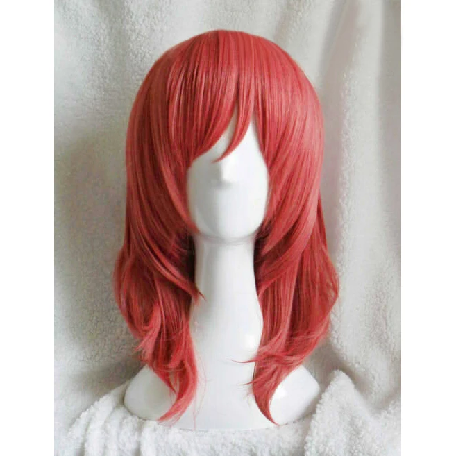 ¡LoveLive! Disfraz de Cosplay Love Live Maki Nishikino corto rojo resistente al calor, peluca + pista + gorro