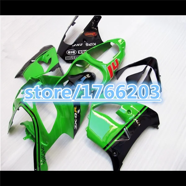 

100%NEW Fairing kit ZX9R 00 01 for KAWASAKI Ninja ZX 9R 2000 2001 green black ZX-9R 00-01 zx9r 2000-2001 Fairings Ning