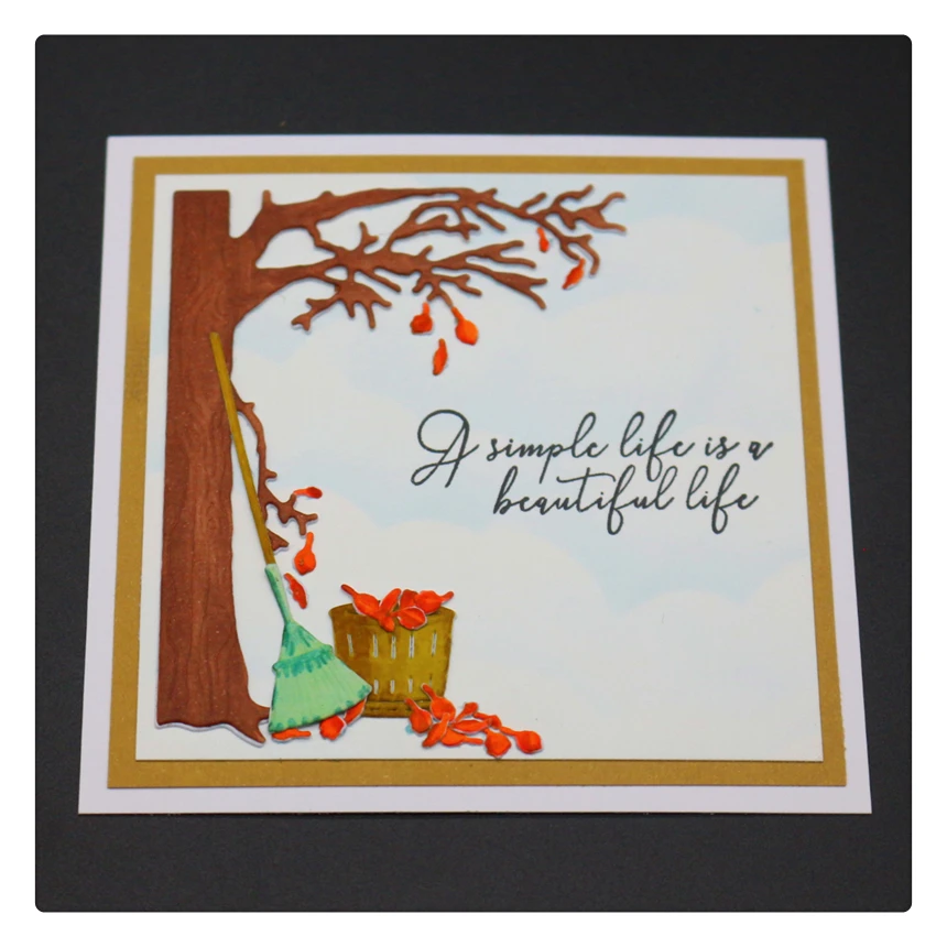 YINISE Scrapbook Metal Cutting Dies For Scrapbooking Stencils Sweep LEAF DIY Album Cards Decoration Embossing Folder Die Cut image 4