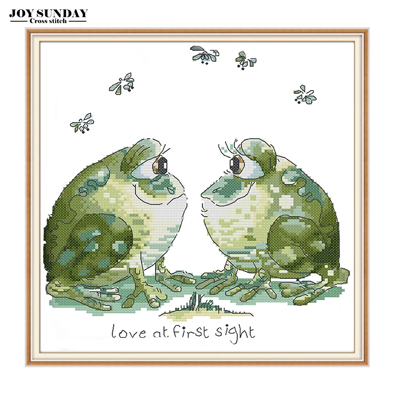 

Frog DIY Handwork Paintings Cross Stitch Kit DMC 14CT 11CT Counted Printed Aida Canva Chinese Embroidery kit Needlework sets