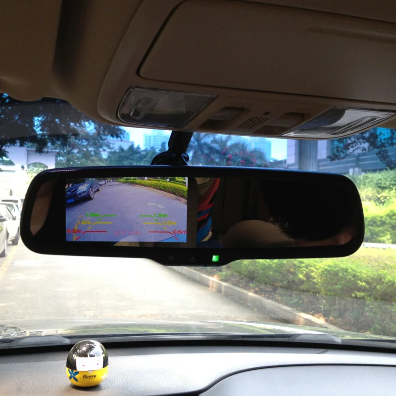 Monitor do espelho retrovisor do carro, TFT LCD, entrada video, 2CH com um suporte especial da montagem, 4,3\