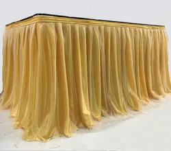 Tulle Table Skirt for Party Wedding Home Decoration Birthday Party / Baby Shower Chiffon Gauze Bridal Veil Table Skirting