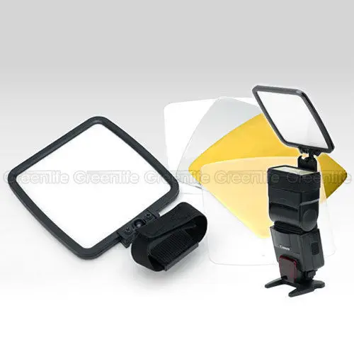 10pcs Flash Bounce Card+Flash Reflector Diffuser 5in1 For Canon Flash 430EX 580EX II 600EX-RT AT30 580EX 430EXII 550EX 540EZ