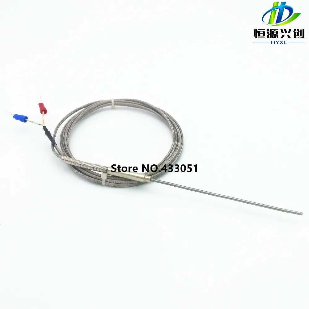 TC 0-1200 degree K type Thermocouple probe 300mm Sensors ,Probe diameter 2mm ,1m cable temperature probe sensor