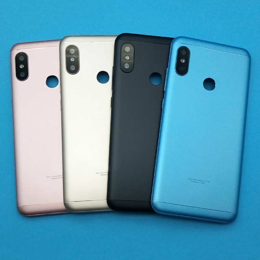 

100% A +++ для Xiaomi Mi A2 Lite / Redmi 6 Pro задняя крышка аккумулятора задний корпус металлическая дверь держатель для карт запасные части для ремонта