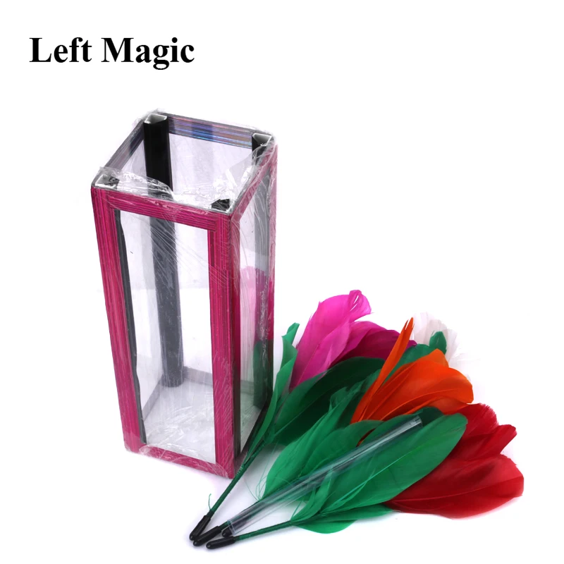 Funny Flower From Crystal Tube Magic Tricks For Magician Stage Flower Appearing Clarity Tube Illusion Mentalism