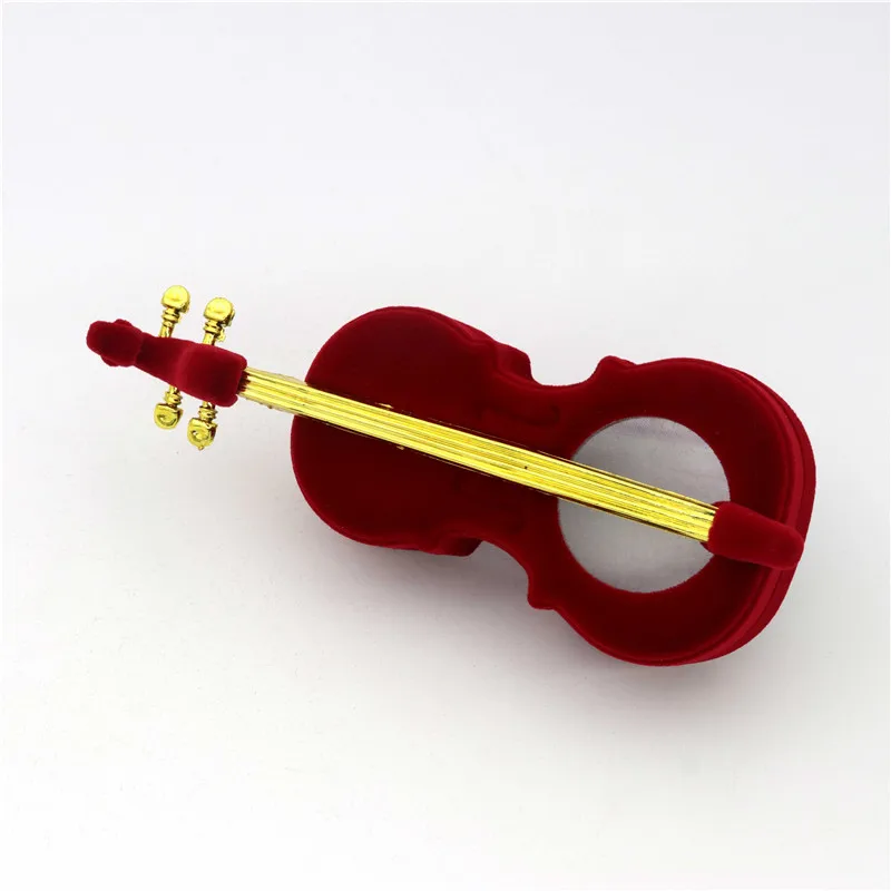 Samt Apfel Klavier Violine Sonnenblume Schmuck Geschenkbox Hochzeit Verlobungsring Box für Halskette Ohrring Armband Verpackung Display – Detail 20