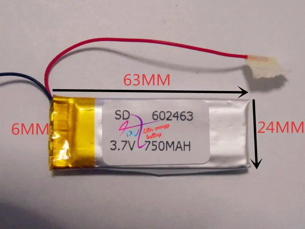 

Аккумулятор планшета 3,7 в, 750 мА · ч,[602463] плиб; Полимерный литий-ионный/литий-ионный аккумулятор для dvr,GPS,mp3,mp4, мобильного телефона,