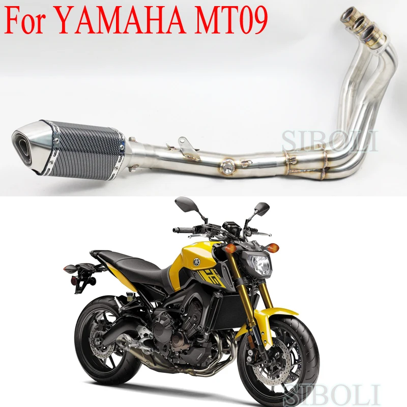 FOR YAMAHA MT09 MT-09 FZ-09 Not Tracer 2014 2015 2016 2017 Years Motorcycle Full Exhaust Systems With Muffler DB Killer escape