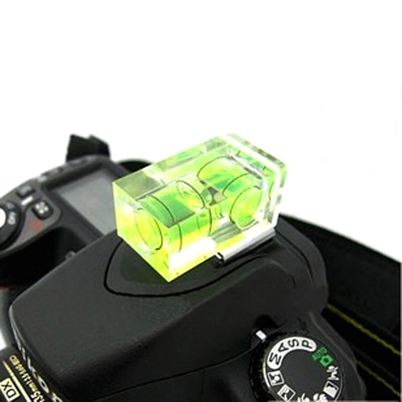 50PCS/LOT Flash Hot Shoe Double Dual 2 Axis Bubble Spirit Level Gradienter For SLR DSLR Camera