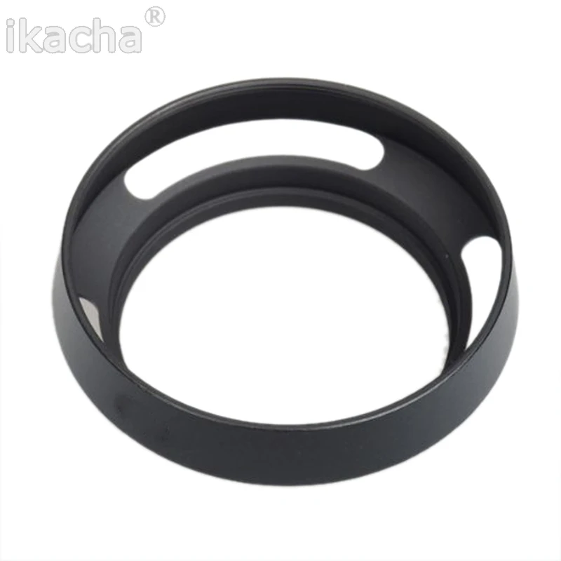 ใหม่49มิลลิเมตร49มิลลิเมตรโลหะสีดำระบายกล้องเลนส์ฮู้ดสำหรับleica m 49มิลลิเมตรเลนส์กระทู้