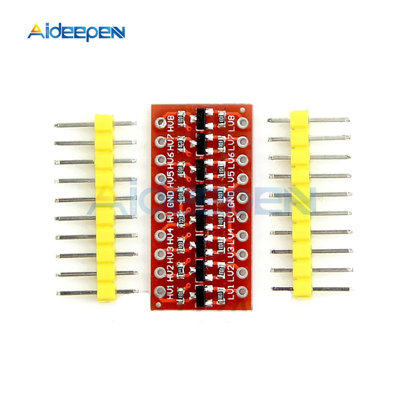 아두이노 라즈베리 파이용 핀 포함 양방향 보드 모듈, IIC I2C 로직 레벨 컨버터, 2/4/8 채널, 2 4 8 웨이 DC 3.3V/5V